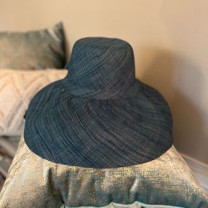 Turquoise Straw Hat